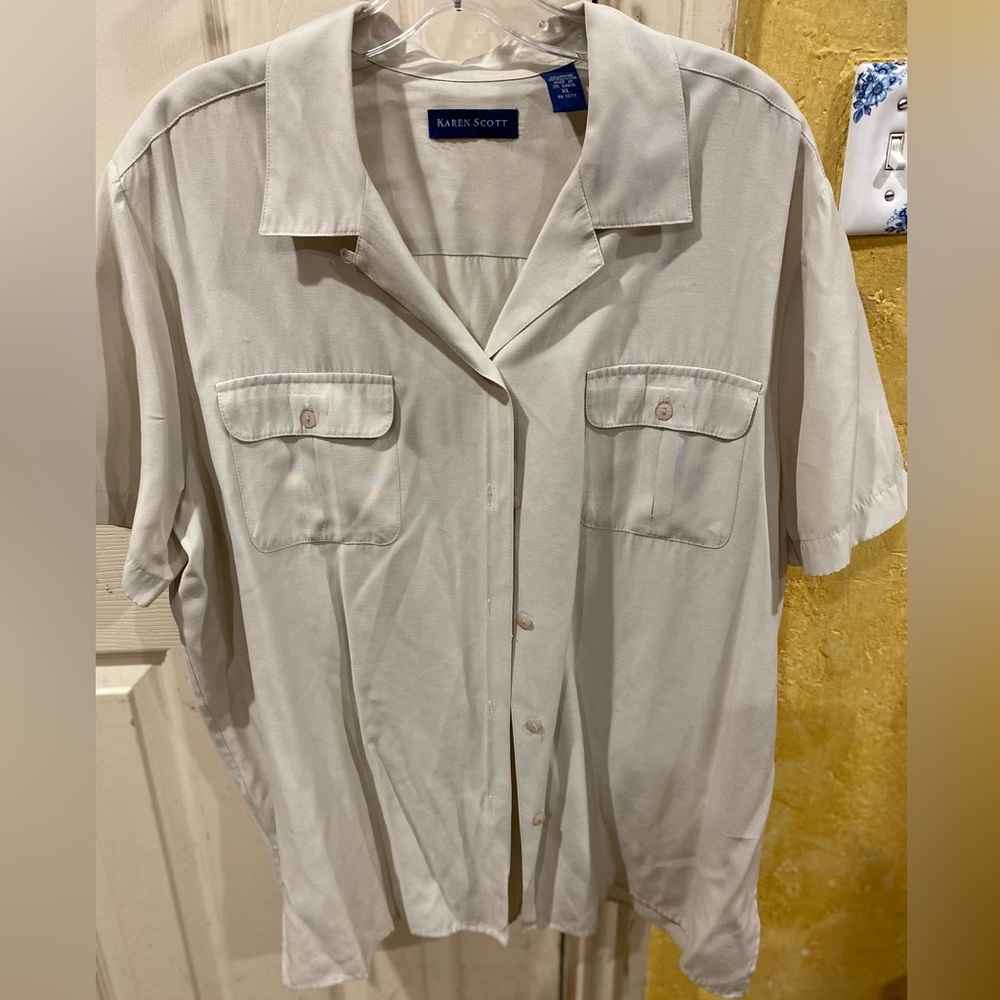 Karen Scott Beige Size XL